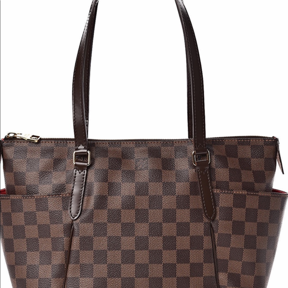 LV Damier Ebene Brown Canvas Totally MM